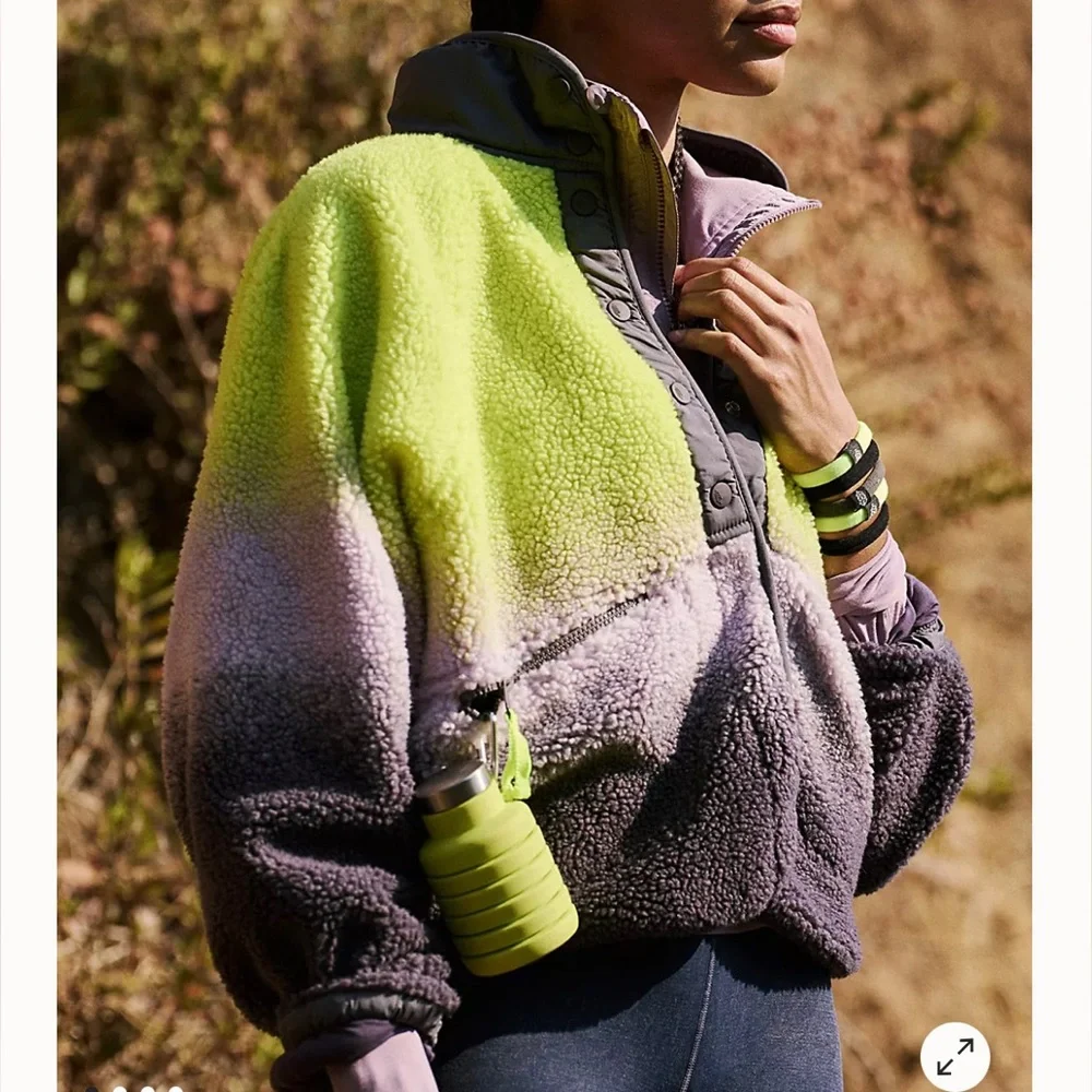 Free People _ Hit The Slopes Printed Fleece Jacket - Picture 1 of 5